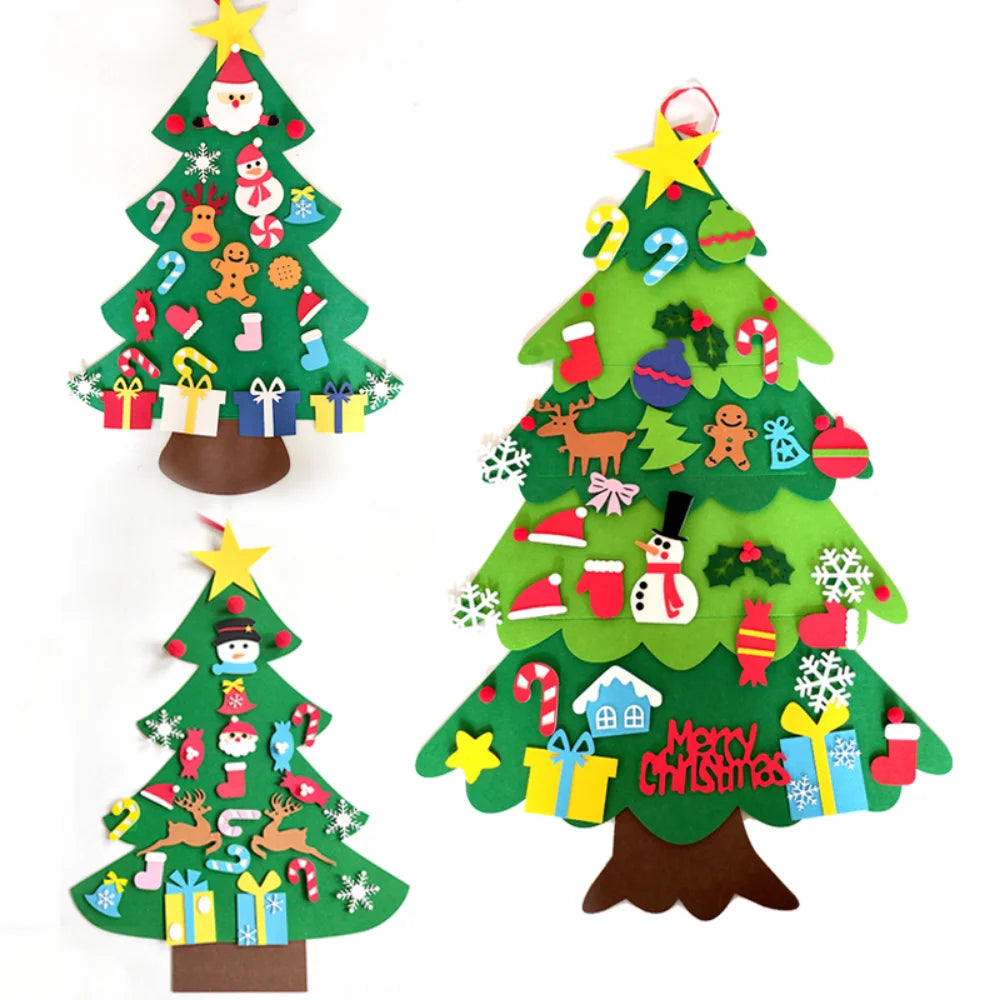 Árbol Navideño Montessori: Kit de Decoración Segura para Niños (Con Luces)